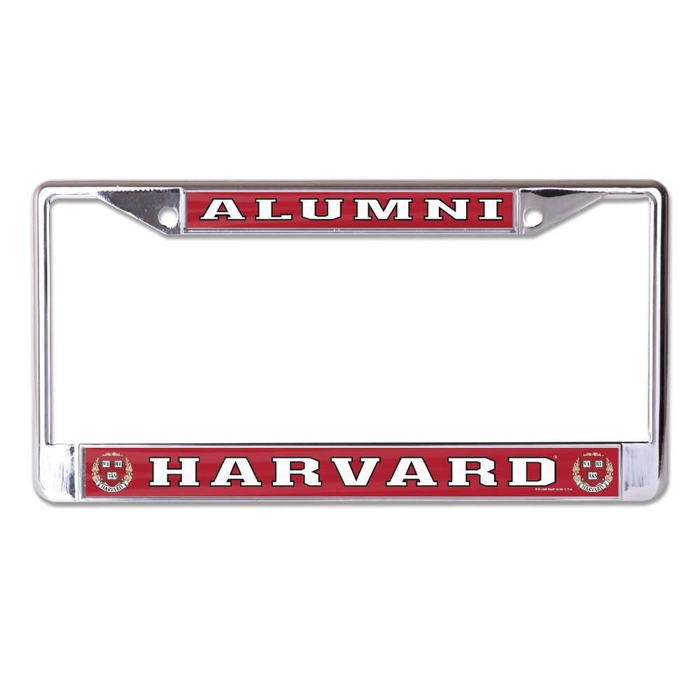 Harvard Alumni on Red Background Metal Tag Frame (Licensed Product)